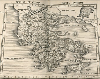 Poster, Many Sizes Available; Ptolemy Map Of Greece 2Nd Century