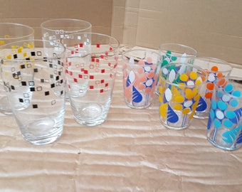 Vintage drinking glasses fifties and sixties