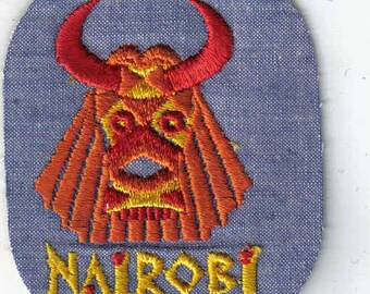 Nairobi Kenya Ancient City Authentic Collectible 1970's Vintage Sewing Patch Applique