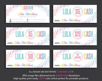 Personalized Cash Cards, Cash Discount Cards, Custom Business Cards, Watercolor Business Cards, Printable Card, Digital File 23