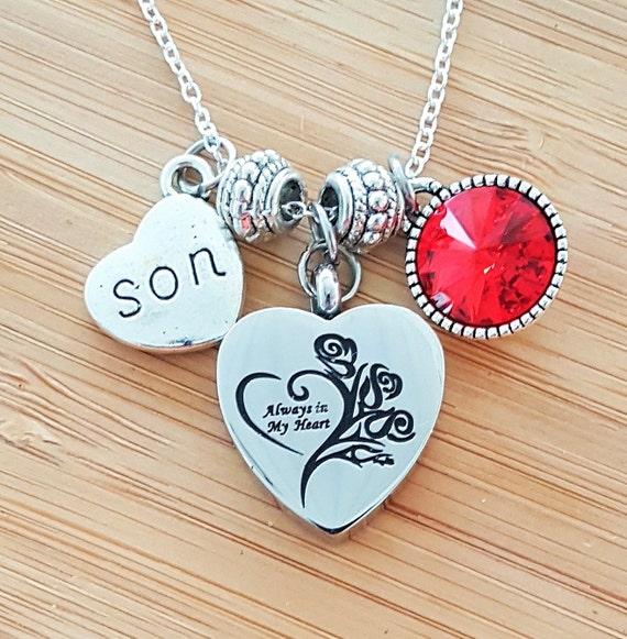 Urn Necklace Urn Jewelry Sympathy Necklace Sympathy Gift In Memory of Son Memorial Necklace Loss of Son Loss of a Child Remembrance Necklace