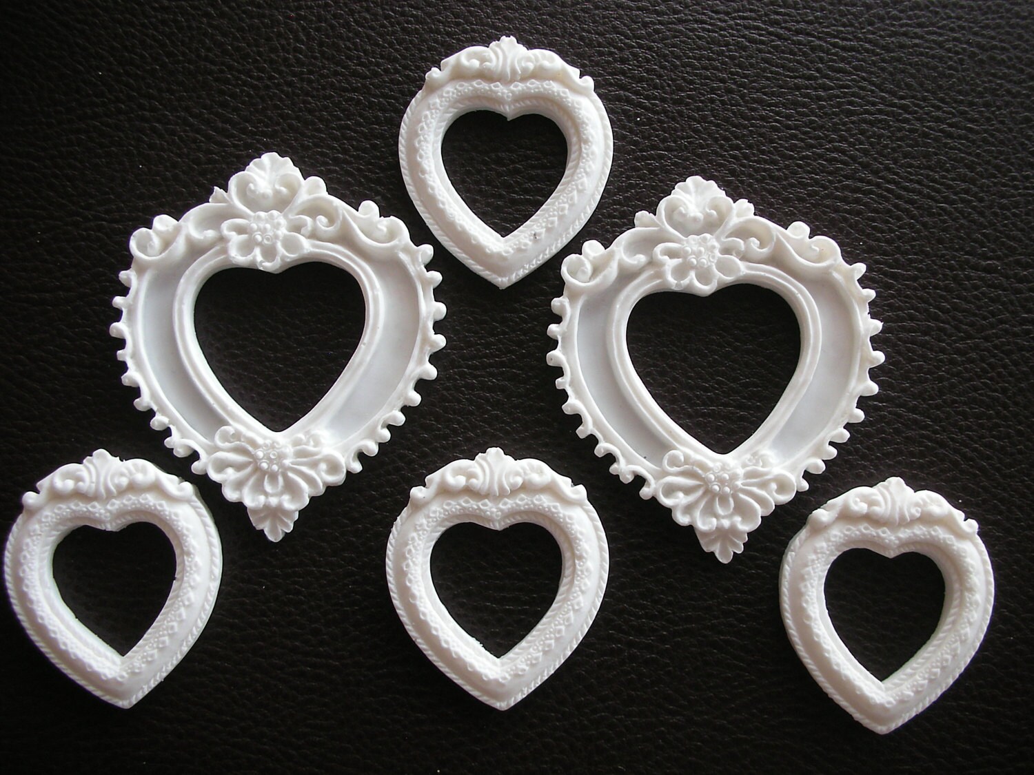 Set of 6 Resin mini frames Resin frame Resin embellishments