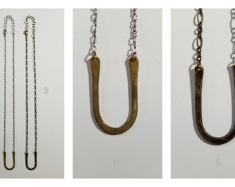 Brass Horseshoe Necklace