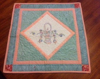 Hand Embroidered and Quilted Wall Hanging