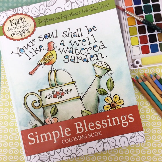 INSTANT DOWNLOAD Simple Blessings Adult And Childrens Coloring INSTANT DOWNLOAD Simple Blessings Adult And Childrens Coloring