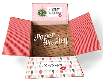 Care Package Box Sticker Kit - Merry Kissmans/ Military Care Package/Missionary Care Package/Holiday Care Package/Christmas Care Package