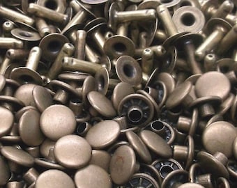 100 Pack of Antique Brass Medium Rapid Rivets 1273-15 by Stecksstore