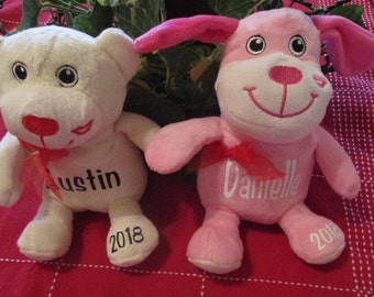 Valentine Plushie Personalized Valentines Day Gift