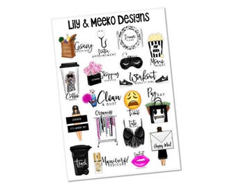 Sampler Planner Icons | Functional Stickers | For use in Erin Condren Vertical or Horizontal Life Planner, MAMBI Happy Planner, Kikki K