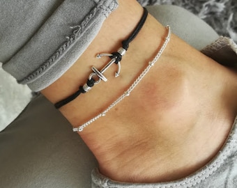 Anchor Anklet, Beach Anklet, Nautical Anklet, Anchor, Anchor Jewelry, Silver Anchor Anklet, Silver Anklet, Anchor Charm, Anklet for woman