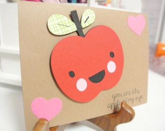 You're the apple of my eye greeting card
