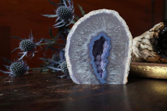 Small Agate Geode 350g, Small Geode, Raw Agate, Agate Druzy, Agate Crystal, Little Geode, Mini Agate Geode, Collectible Geodes