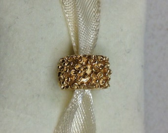 Authentic Pandora 14Kt Yellow Gold Golden Flower #750507