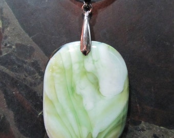 Fused Glass Pendant: Double the Bliss