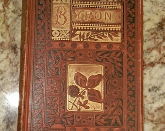 Antique hardbound book Byron's Poems