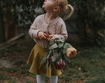 Linen circle skirt