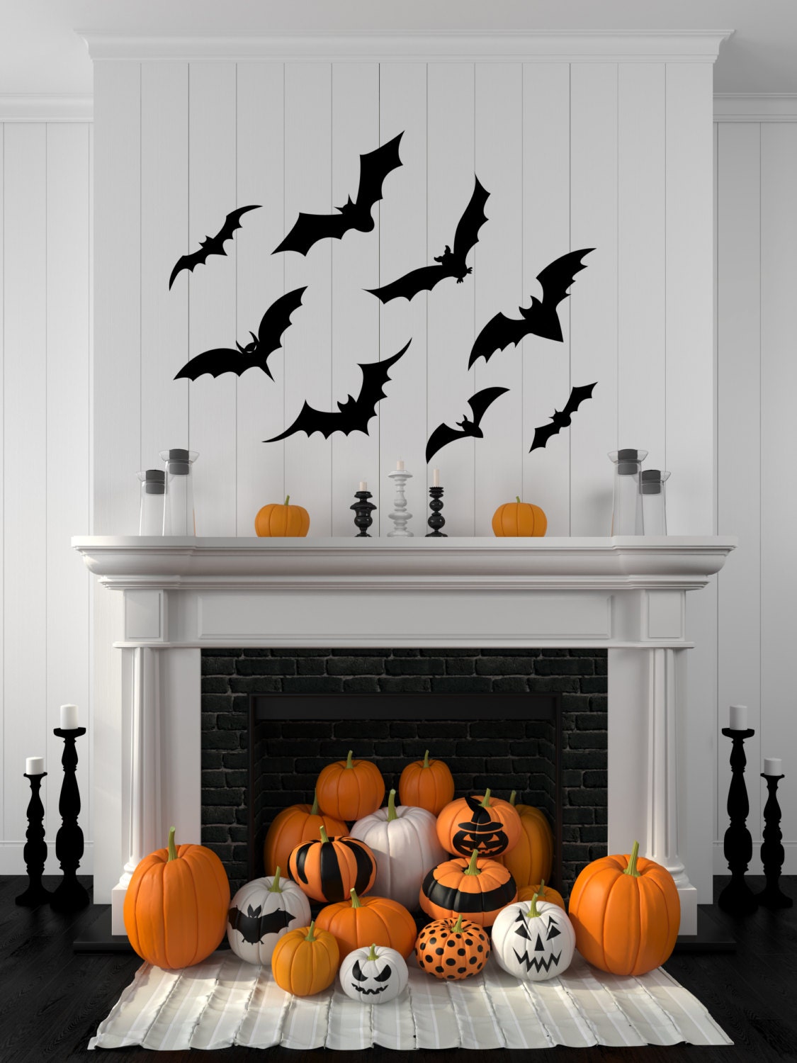 Bat Decals Bat Wall Decals Bat Stickers Halloween Decor