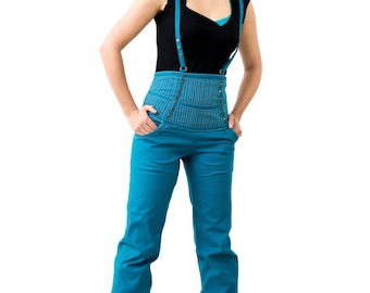 PinMeUp : High Waist Corset Suspender Pants