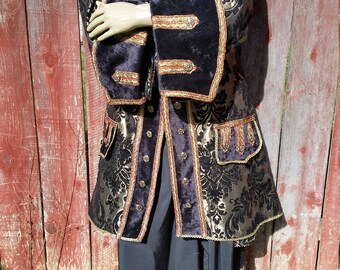 Black and gold pirate coat