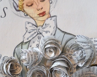vintage paper rosettes-set of 20