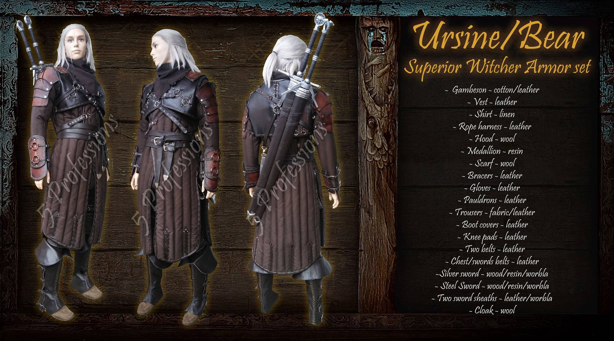 Superior Armor Bear Gambeson Ursine Witcher Inspired Geralt