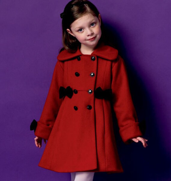 GIRLS COAT PATTERN / Make Pretty Winter Coats / Sizes 2 5 Or