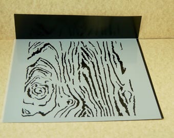 WOODGRAIN Wood Grain Laser Cut TCW 6 x 6 Stencil