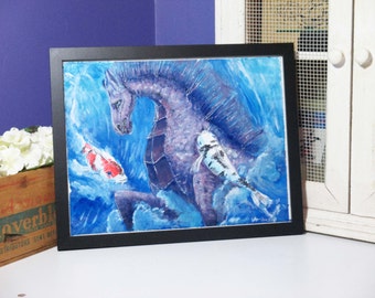 Ocean Horse original acrylic painting