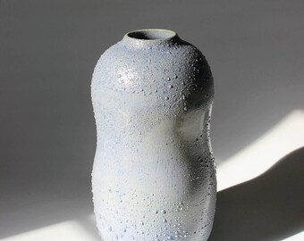SOLD--Unique Bumpy Turquoise Vase