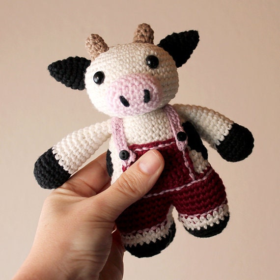 Cow - Animalius. Crochet Doll, Amigurumi Toy, Crocheting, Made to Order, Animal Crochet, Cute Children Gift, Nursery Doll, DIY, Art Crafts