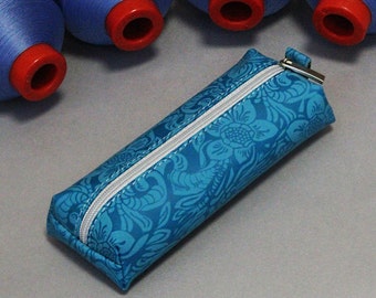 Turquoise key purse, Blue key purse, Floral key purse,Floral print key purse,Womens key pouch,womans key holder,Small zipper purse,Turquoise