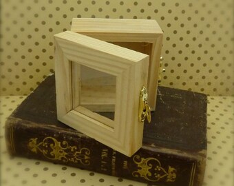 tiny wooden shadow box