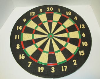 Vintage 2 Sided Dart and Baseball Board Dartboard Baseball Game Bar Room Pool Pub Hall Heavy Duty Retro Cork Board