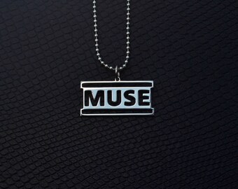 Muse Pendant Stainless Steel Rock Jewelry Muse Necklace Muse Symbol Muse Logo Muse Merch