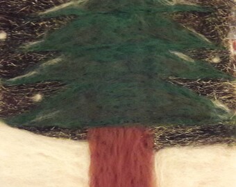 Needle Felted Christmas Tree Picture