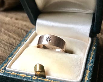 Antique Victorian Gold Diamond baby ring 10K rose gold *Charlotte*