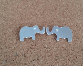 Elephant Earrings, Elephant jewelry, Animal earrings, Stud earrings, Elephants, Elephant charm, Silver stud earrings, Elephant gifts