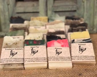 25 pack sampler of all natural homemade soap (custom labels on request)