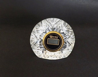 Vintage Clock, Waterford Crystal Clock, Desk Clock, Desk Accessories, Home Decor, Table Clock, Crystal Decor, Office Decor, Waterford Quartz