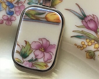 Rectangular Epiag 8987 Broken China Pendant