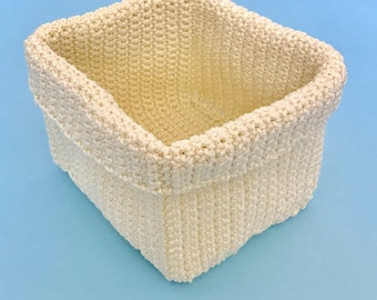 Square crochet basket pattern Crochet storage diy basket pattern DIY crochet basket Crochet bowl Crocheted basket patterns Storage basket