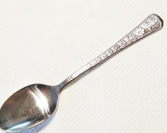 Teaspoon 6 1/4" Florenz 8 petal flower pattern by Interpur Stainless Steel Flatware