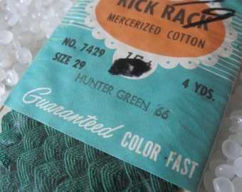 vintage rick rack Hunter green rick rack
