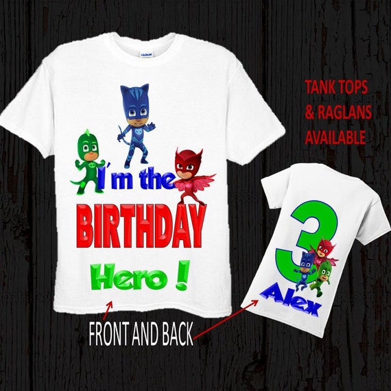 PJ Mask Birthday Shirt PJ Mask Shirt Tank Top Available