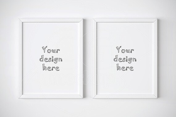 Download Set of 2 frame 11x14 White frame mockup Digital