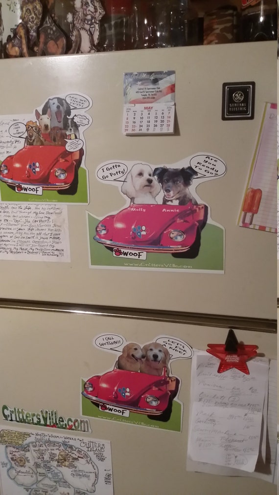 Items similar to Custom Your DOG 5x7 inch Refrigerator