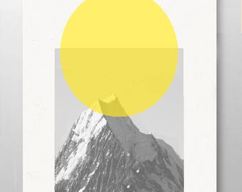 HERE comes the SUN - As seen in Pottery Barn,Minimal Art Mid Century art Wall Art - Rococco-LA print