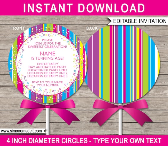 birthday party invitations templates printable