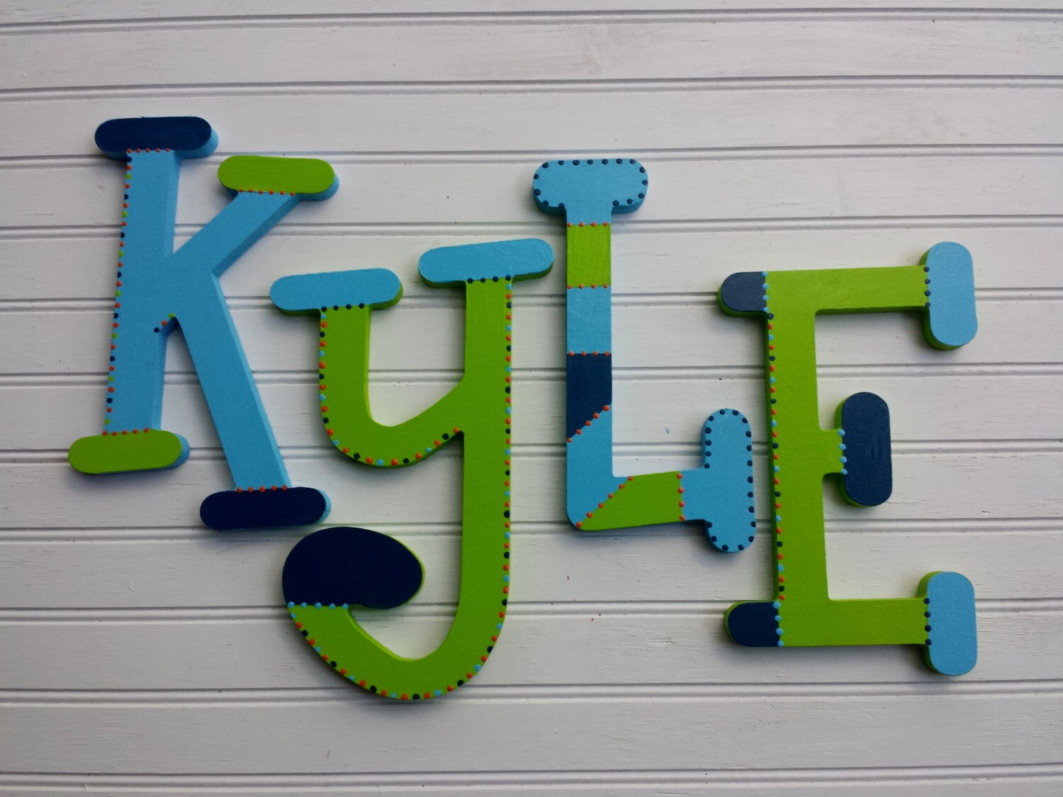 Nursery Letters Baby Name Letters Whimsical Font Boy