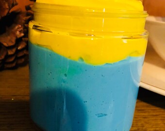 June Sale! Huge 1/2 pound Bahama Mama Scented Slime comes w free Squishy, candies, charm and Stamper!
